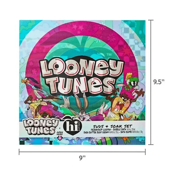 Bath Set Teens & Adults Suds & Soak Hi Peach Layne Set 4 Pc Deluxe Looney Tunes - Picture 2 of 8